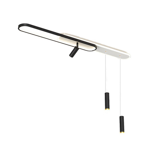Modern Ceiling Light with Spotlights &amp; Hanging Lamp – LED