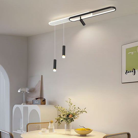 Modern Ceiling Light with Spotlights &amp; Hanging Lamp – LED