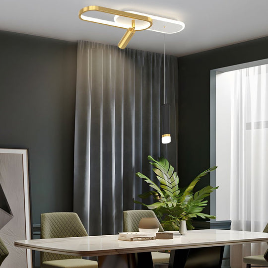 Modern Ceiling Light with Spotlights &amp; Hanging Lamp – LED