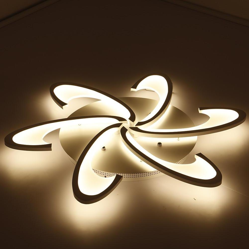 Modern Geometric Wave Flush Mount LED Circle Ceiling Light