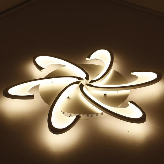 Modern Geometric Wave Flush Mount LED Circle Ceiling Light
