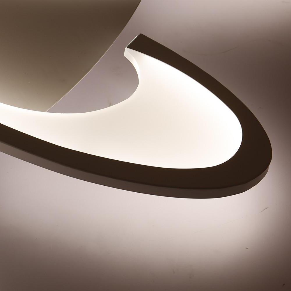 Modern Geometric Wave Flush Mount LED Circle Ceiling Light