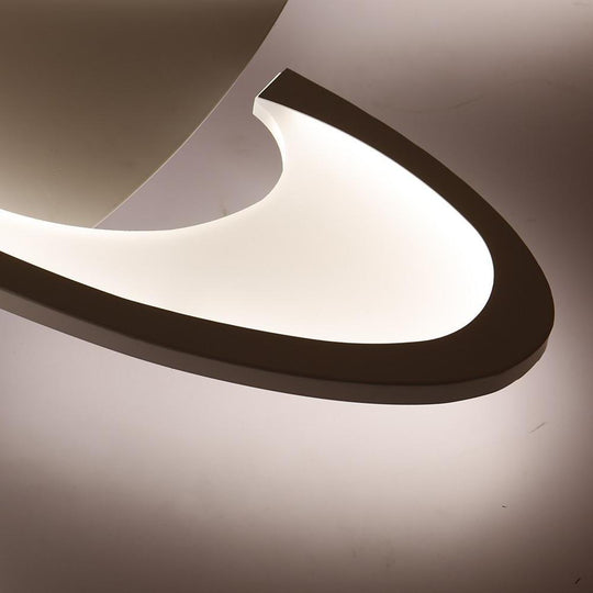 Modern Geometric Wave Flush Mount LED Circle Ceiling Light