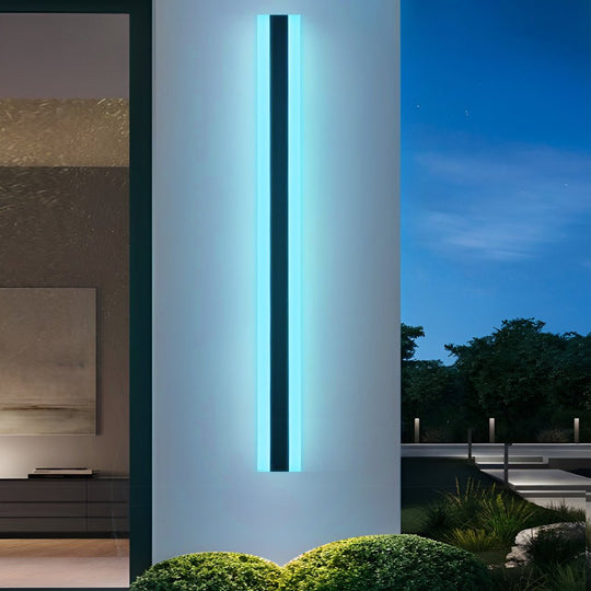 Linear LED Long Outdoor Wall Light Minimalist Exterior Wall Mount Lights Waterproof for Porch