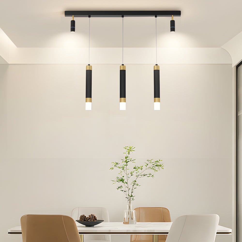 Minimalist Linear Dining Chandelier with 3-Step Dimming