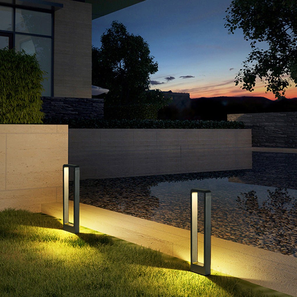 Rectangular COB LED Outdoor Path Lights Minimalist Durable &amp; Waterproof