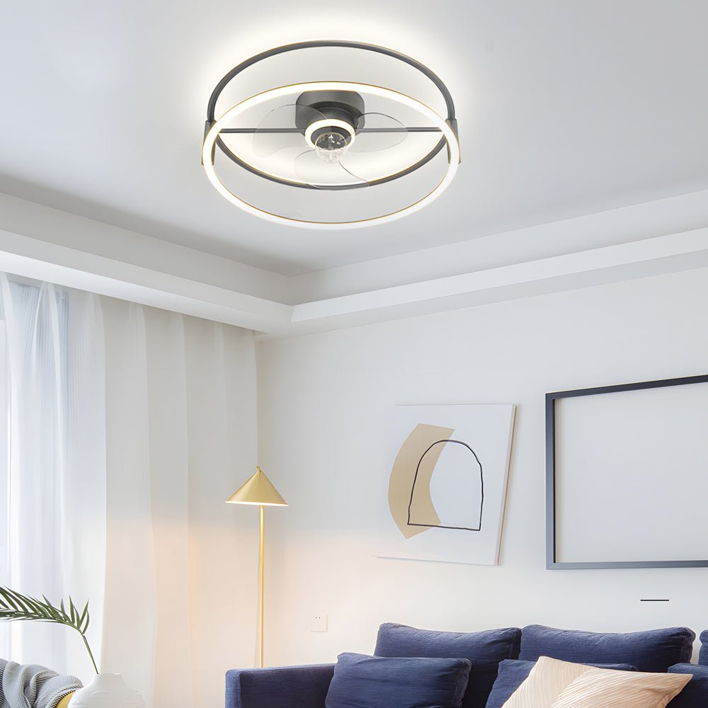 Minimalist Ring Modern Ceiling Fan Light – Bladeless &amp; Silent