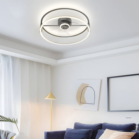 Minimalist Ring Modern Ceiling Fan Light – Bladeless &amp; Silent