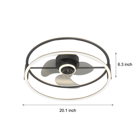 Minimalist Ring Modern Ceiling Fan Light – Bladeless &amp; Silent