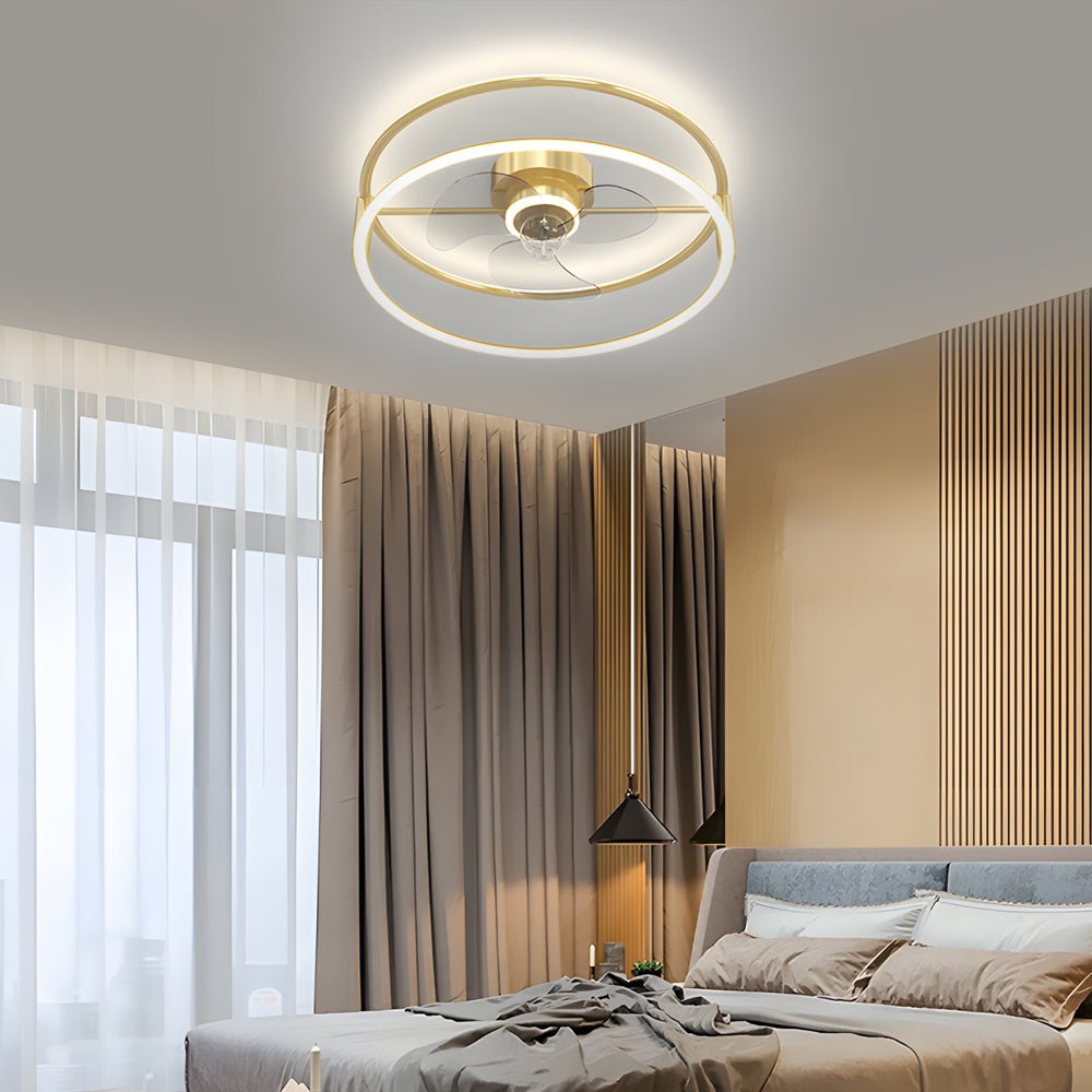 Minimalist Ring Modern Ceiling Fan Light – Bladeless &amp; Silent