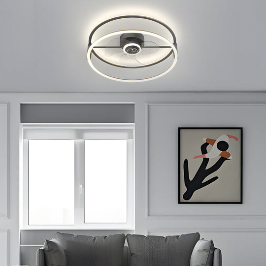 Minimalist Ring Modern Ceiling Fan Light – Bladeless &amp; Silent