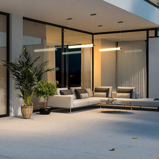 Minimalist Waterproof Outdoor LED Chandelier for Courtyard