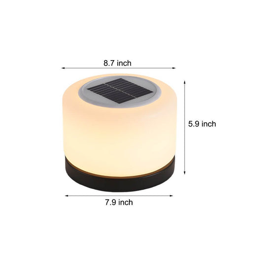 Modern Cylindrical LED Post Lamp with 360° Illumination