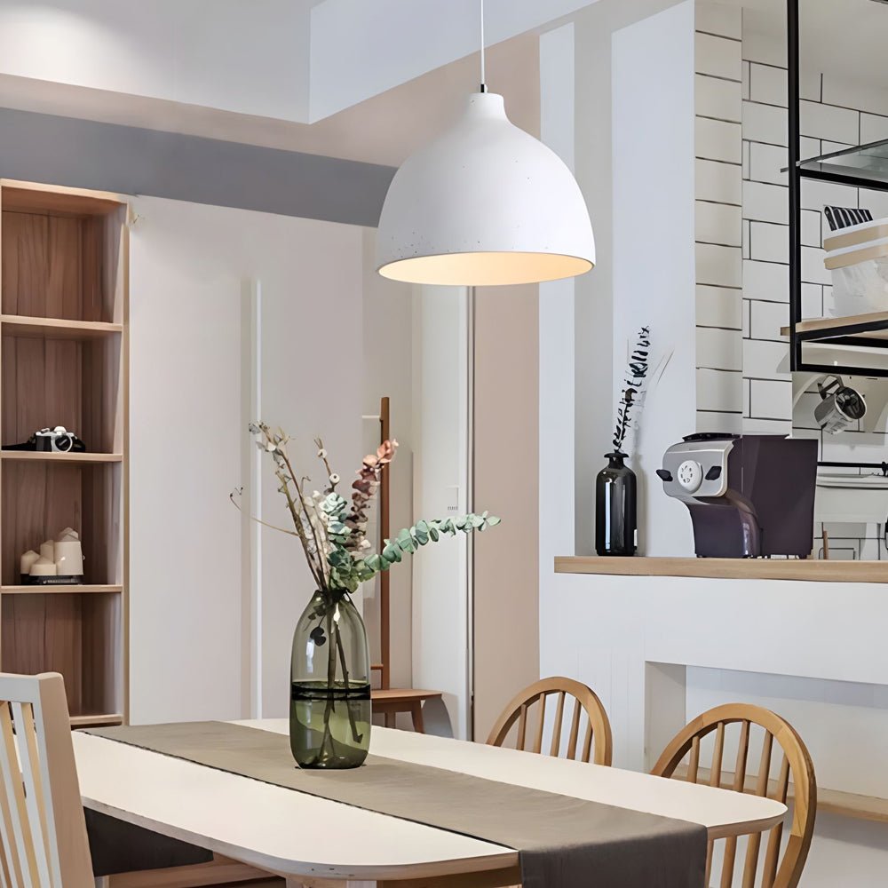 Modern Adjustable Resin Bowl Pendant Light