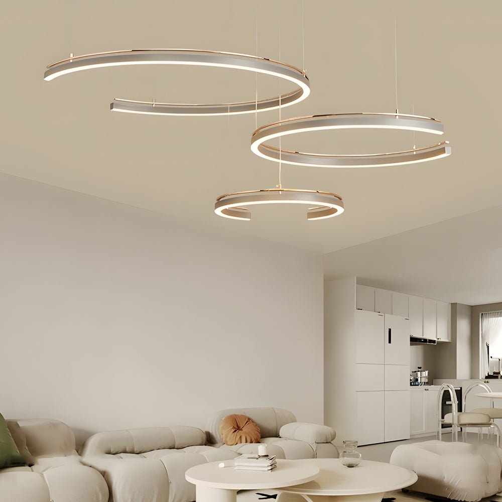 Modern Circular C-Shape Suspension Ceiling Lamp