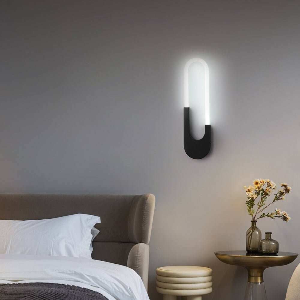 Modern Indoor Oval LED Wall Sconce – Gold or Black, 16&