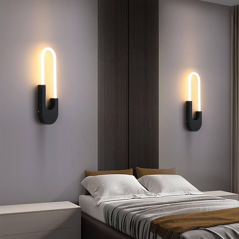 Modern Indoor Oval LED Wall Sconce – Gold or Black, 16&