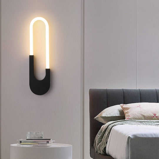 Modern Indoor Oval LED Wall Sconce – Gold or Black, 16&