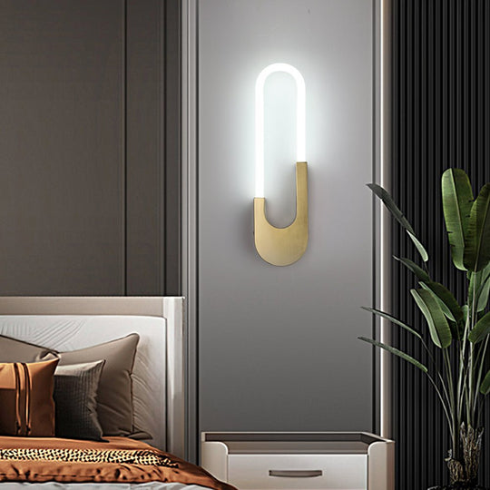 Modern Indoor Oval LED Wall Sconce – Gold or Black, 16&