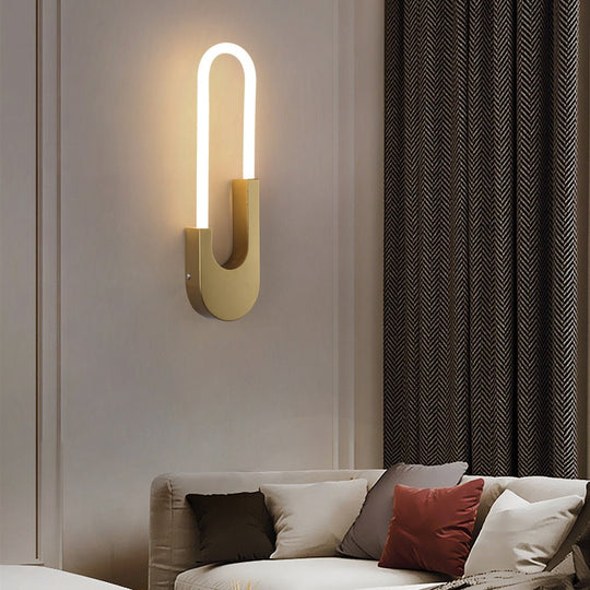 Modern Indoor Oval LED Wall Sconce – Gold or Black, 16&