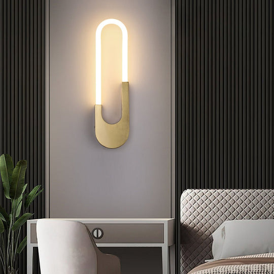 Modern Indoor Oval LED Wall Sconce – Gold or Black, 16&
