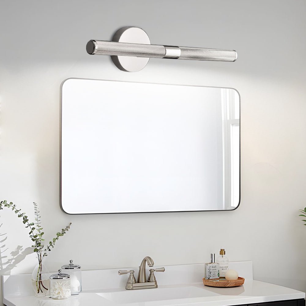 Modern Knurled Texture LED Bathroom Vanity Light with Swiveling Head