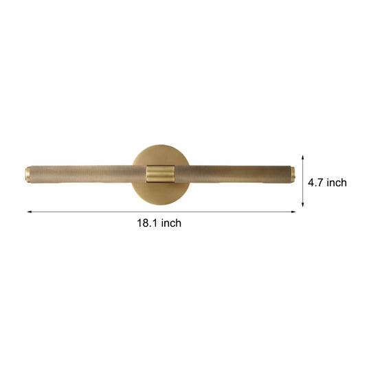 Modern Knurled Texture LED Bathroom Vanity Light with Swiveling Head