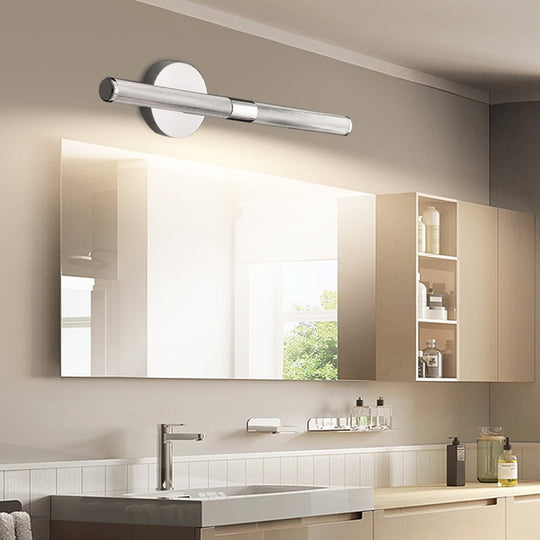 Modern Knurled Texture LED Bathroom Vanity Light with Swiveling Head