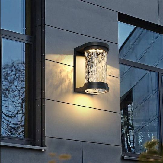Modern Luxury Glass Stereoscopic Luminescence Cylindrical LED Wall Light