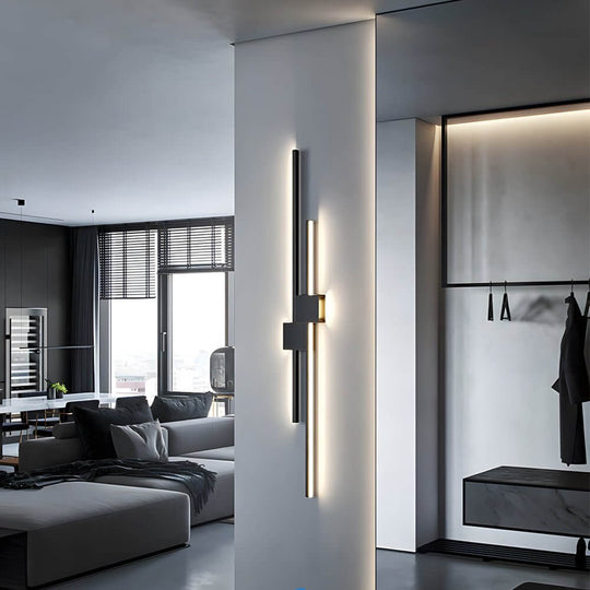 Modern Iron LED Linear Lights – Horizontal &amp; Vertical Wall Mounted