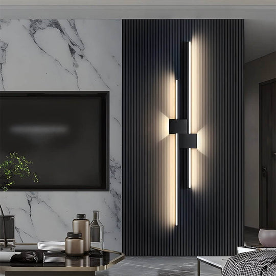 Modern Iron LED Linear Lights – Horizontal &amp; Vertical Wall Mounted