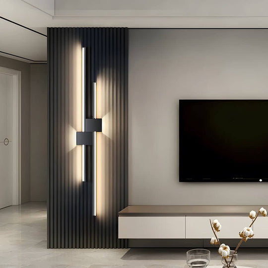 Modern Iron LED Linear Lights – Horizontal &amp; Vertical Wall Mounted