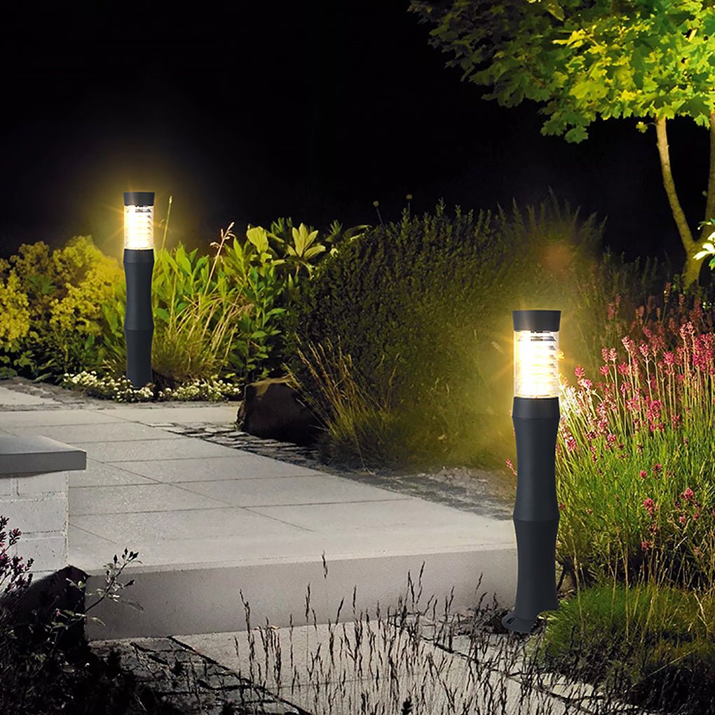 Modern Aluminum Acrylic Outdoor Bollard Light
