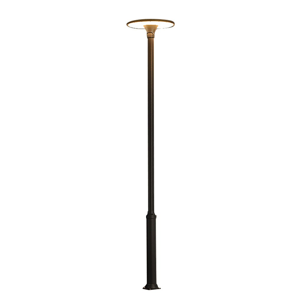 Round Waterproof LED Outdoor Pole Light for Garden and Courtyard