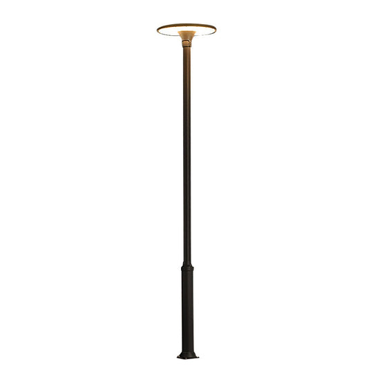 Round Waterproof LED Outdoor Pole Light for Garden and Courtyard