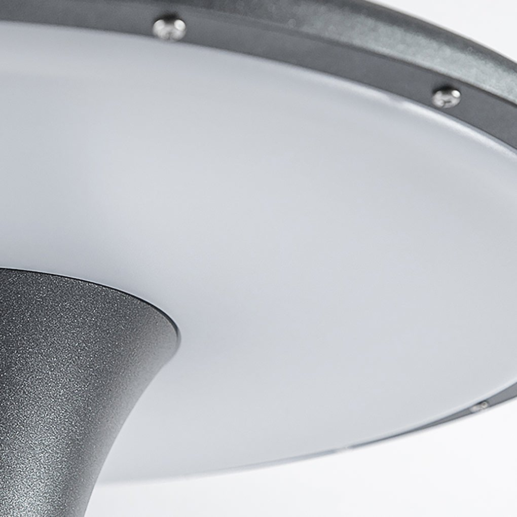 Round Waterproof LED Outdoor Pole Light for Garden and Courtyard