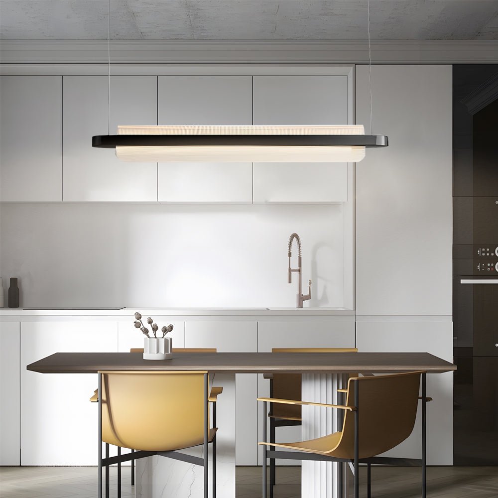 Modern Nami Linear Suspension Lamp – Elegant Acrylic Island Light