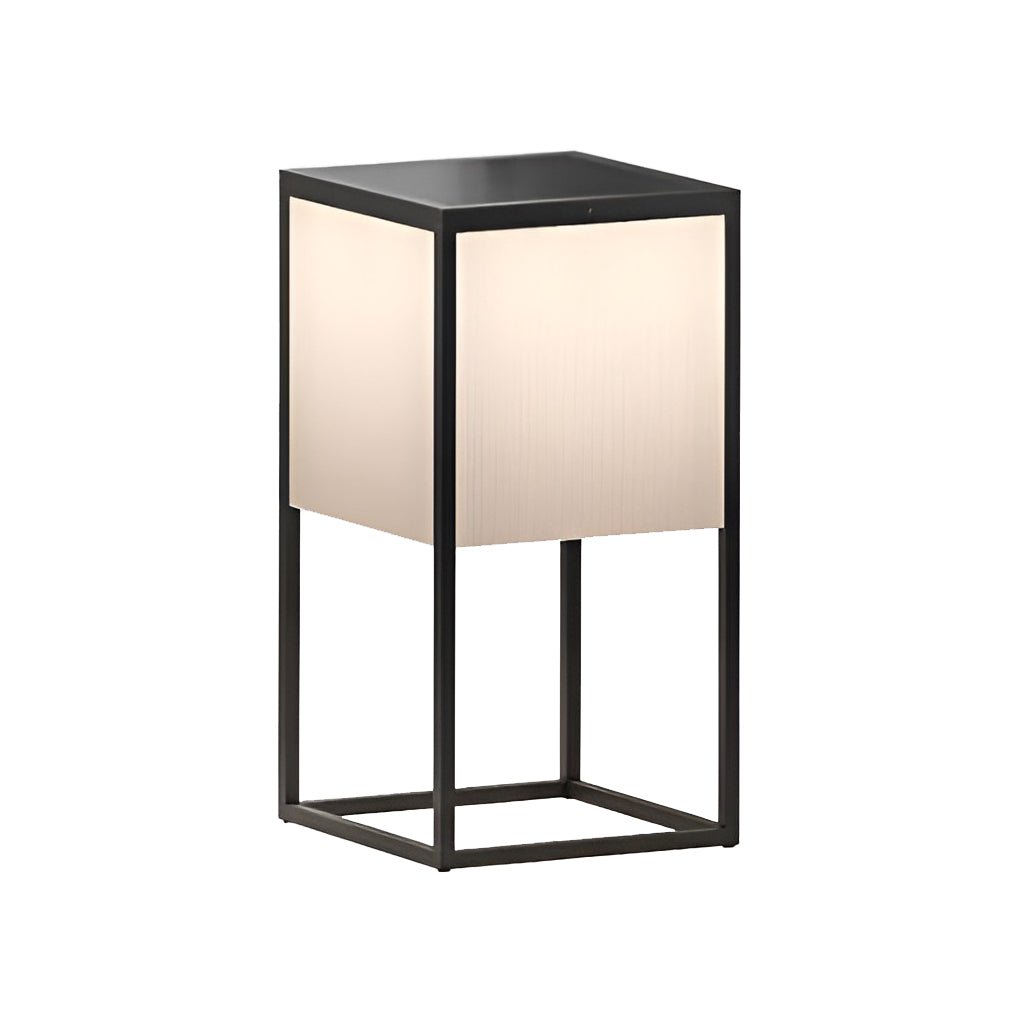 Square Solar LED Post Light with Stainless Steel Frame