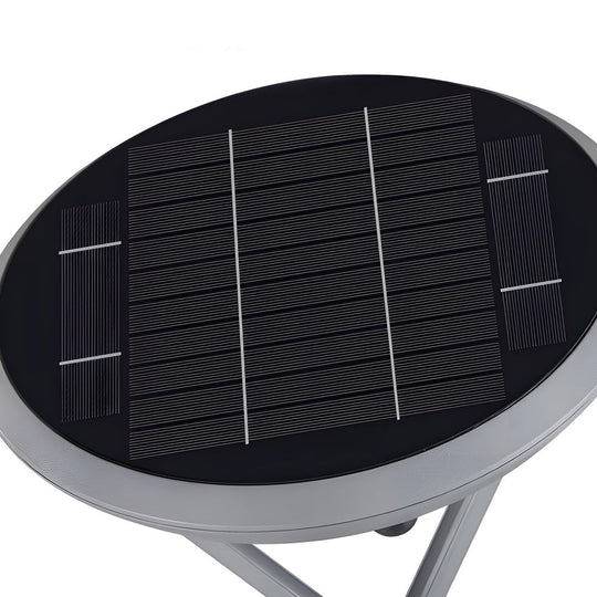 Modern Round Dual Motion Sensor LED Solar Post Lights Outdoor Pillar Lamp