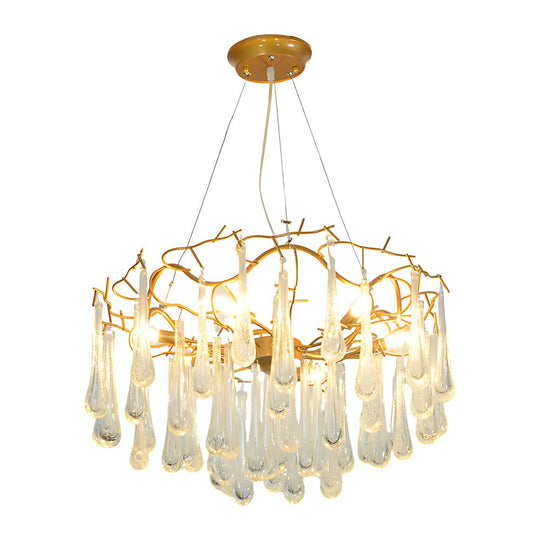 Modern Tree Branches Luxury Bubble Crystal Raindrops Chandelier
