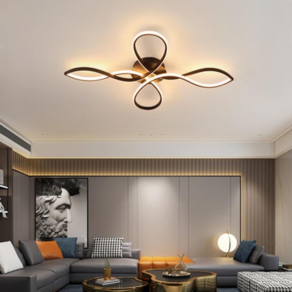 Wave Flower Shaped Dimmable LED Flush Mount Ceiling Light