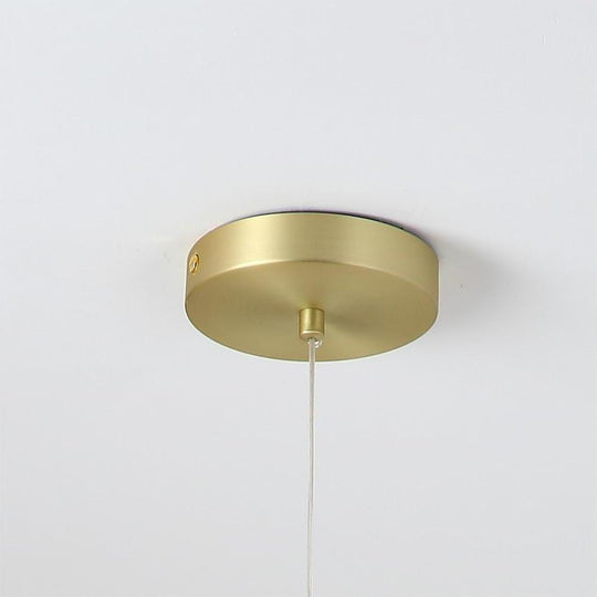 1 Bulb Metal Pendant Light for Kitchen Island Gold Industrial Ceiling Light