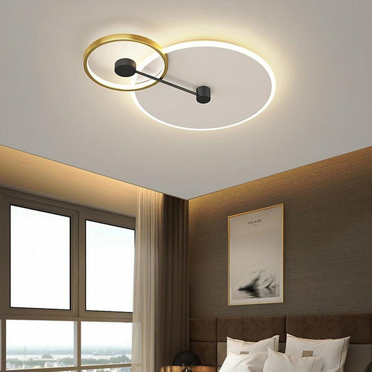 Geometrical Circles Dimmable LED Modern Flush Mount Ceiling Light