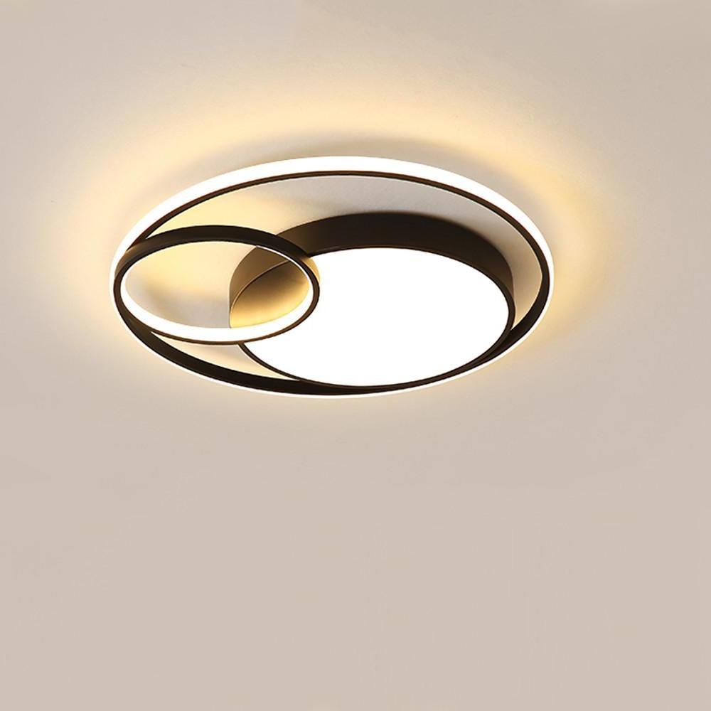 Tiered and Minimalist LED Overlapping Geometric Flush Mount Ceiling Light