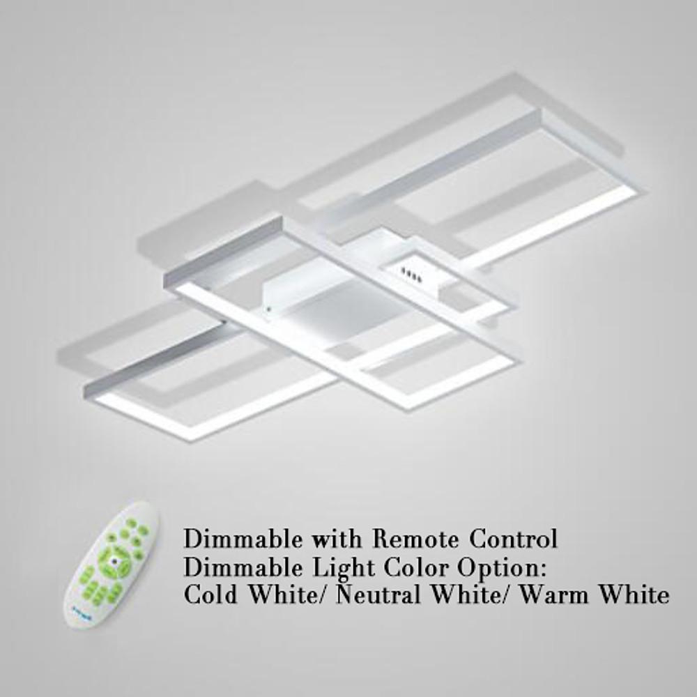 Display of Rectangles Abstract LED Flush Mount Ceiling Light