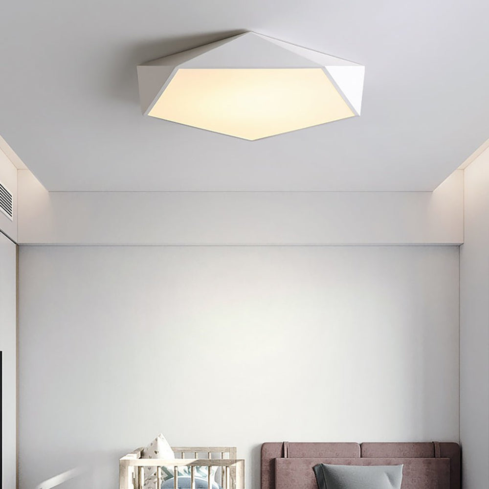 Nordic Minimalist Geometric LED 3-Color Dimming Ceiling Lamp