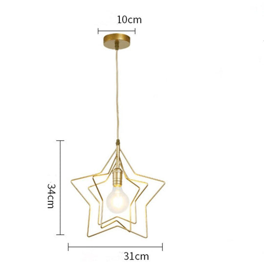 Multi Star Shaped Modern Metal Pendant Lighting