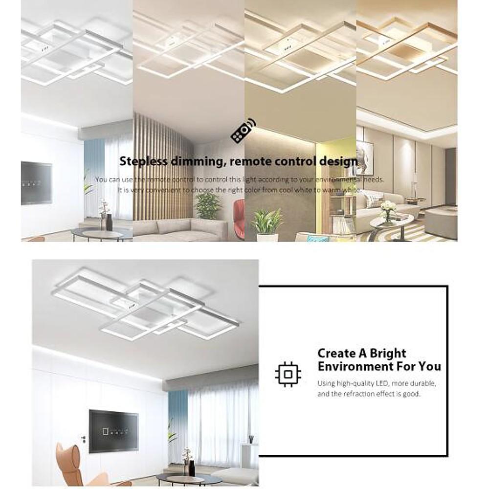 Display of Rectangles Abstract LED Flush Mount Ceiling Light