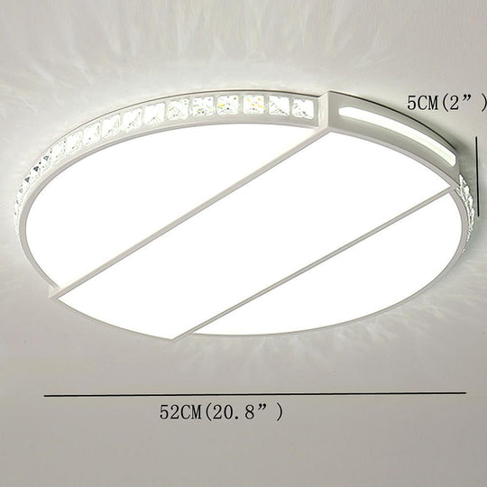 Circle Rectangular Flush Mount LED Ceiling Light with Single Ambient Light