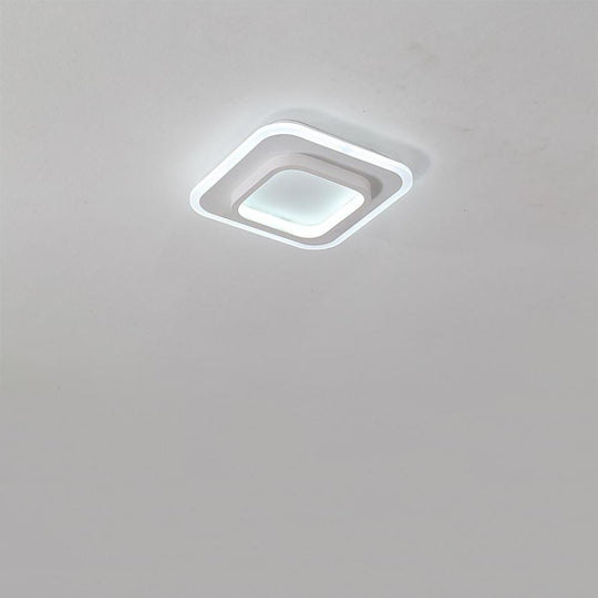 Double Square Shaped Flush Mount LED Ceiling Light for Kitchen Sink